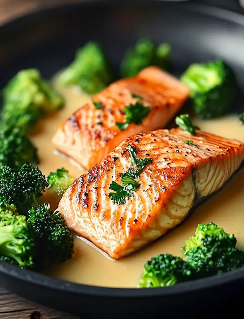 Keto Pan-Seared Salmon and Broccoli