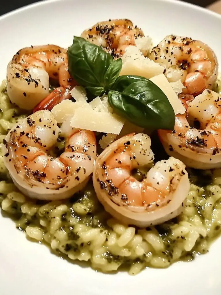 Pesto Shrimp and Parmesan Risotto