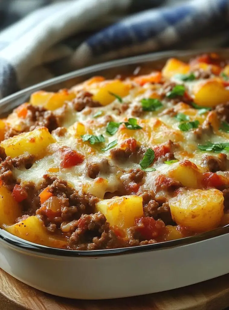 Ground Beef and Potato Casserole