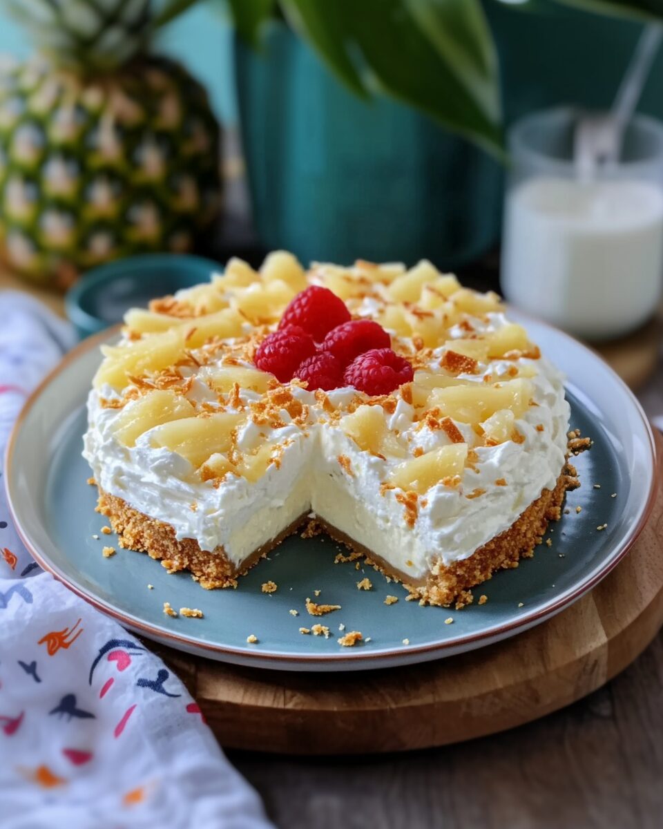 No-Bake Piña Colada Cream Pie