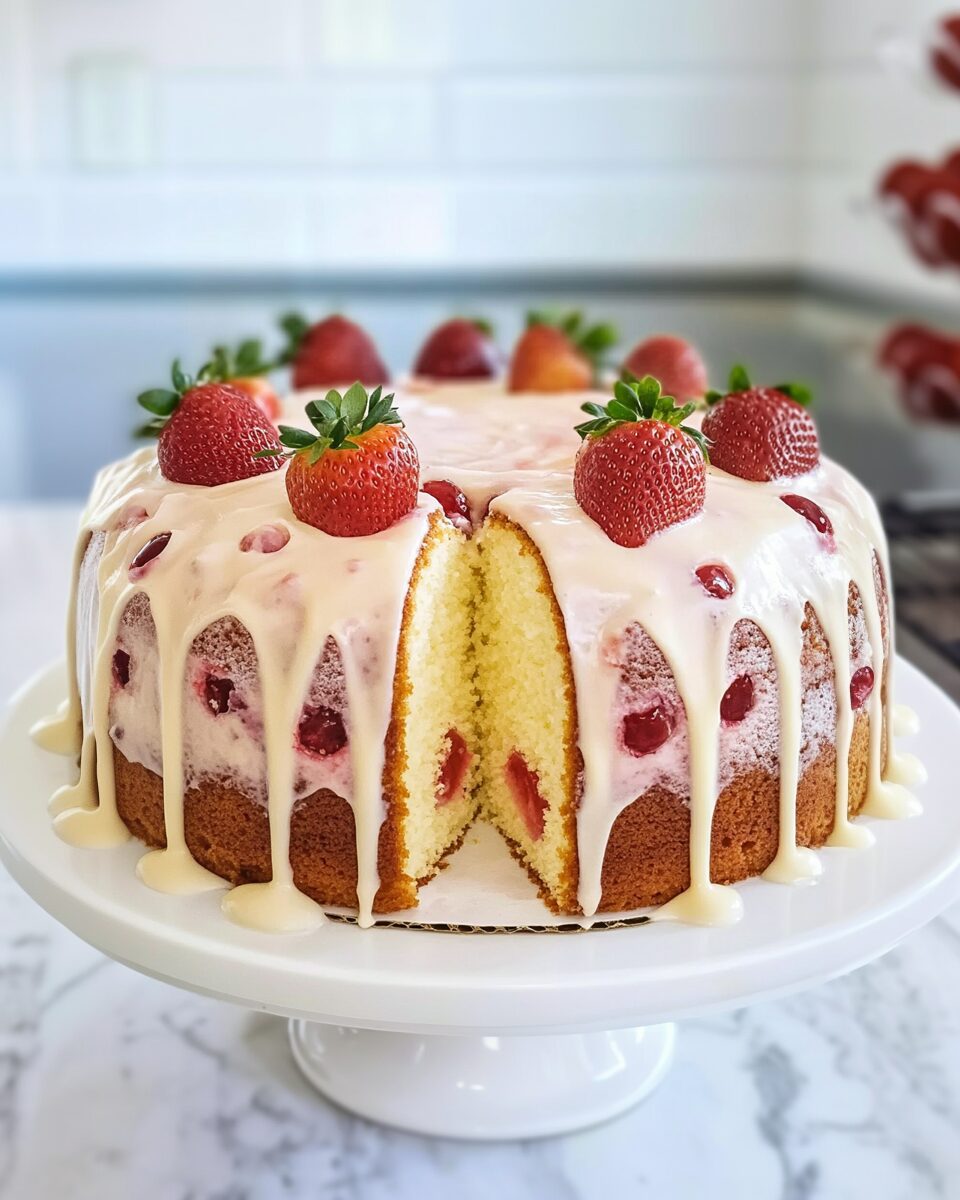 Strawberry Cream Cheese Pound Cake