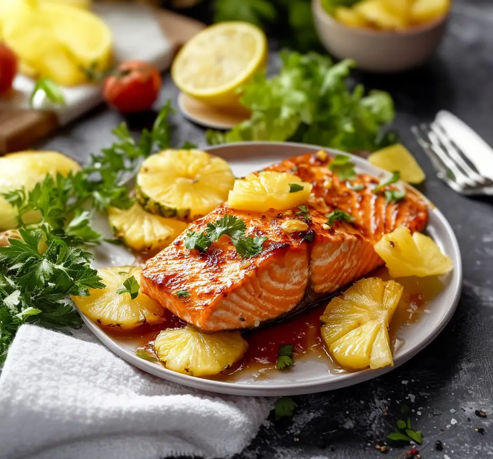 Baked Pineapple Salmon
