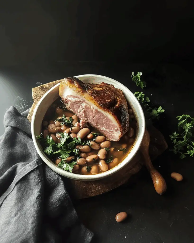 Beans Cooked with Ham Hock