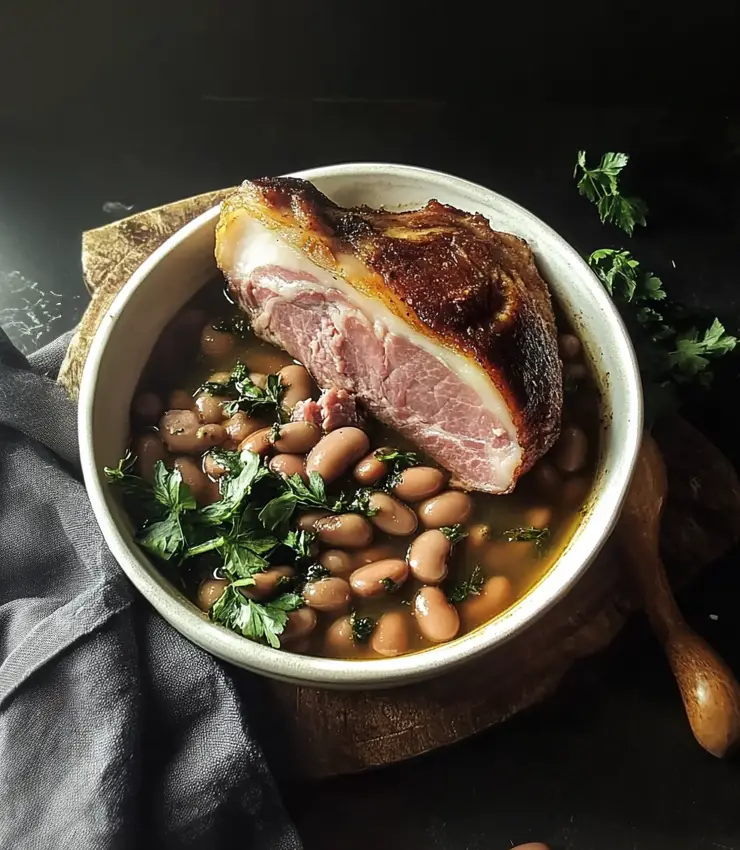 Beans Cooked with Ham Hock