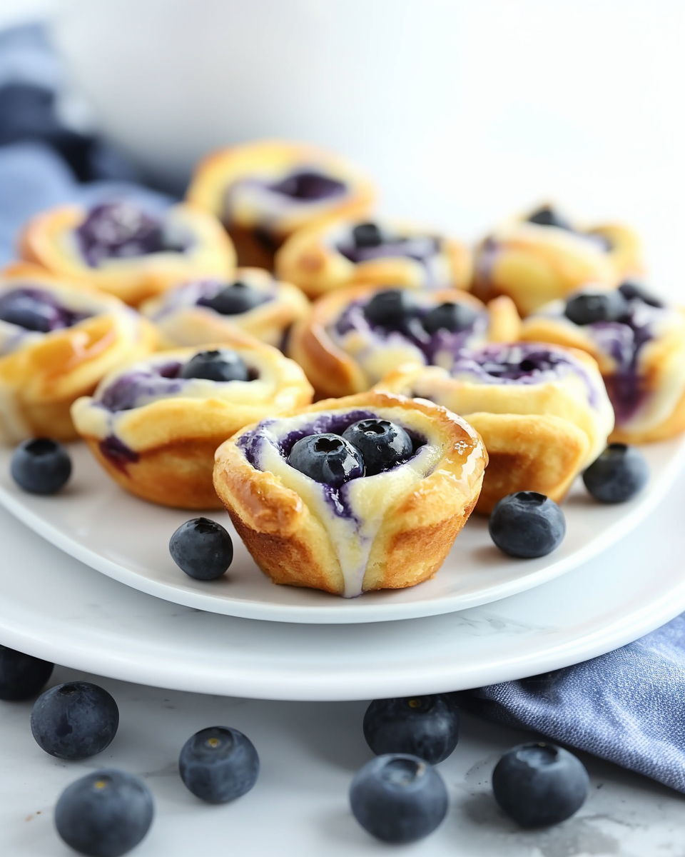 Blueberry Crescent Roll Muffins