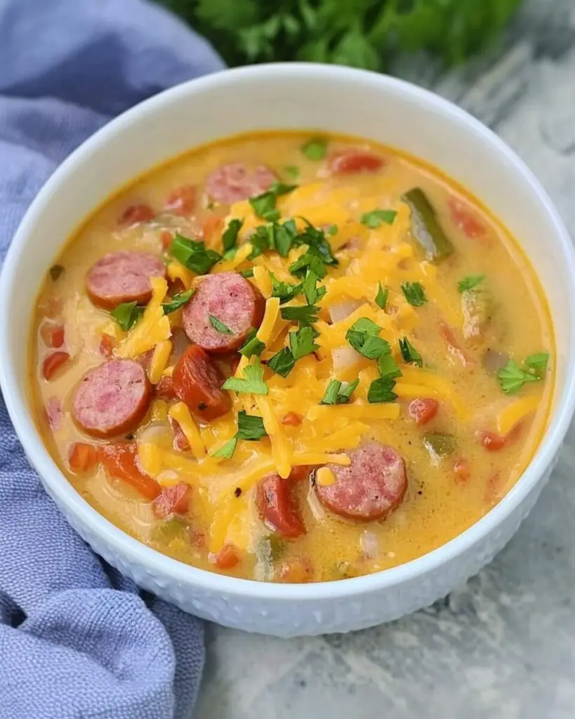Cheesy Smoked Sausage Soup