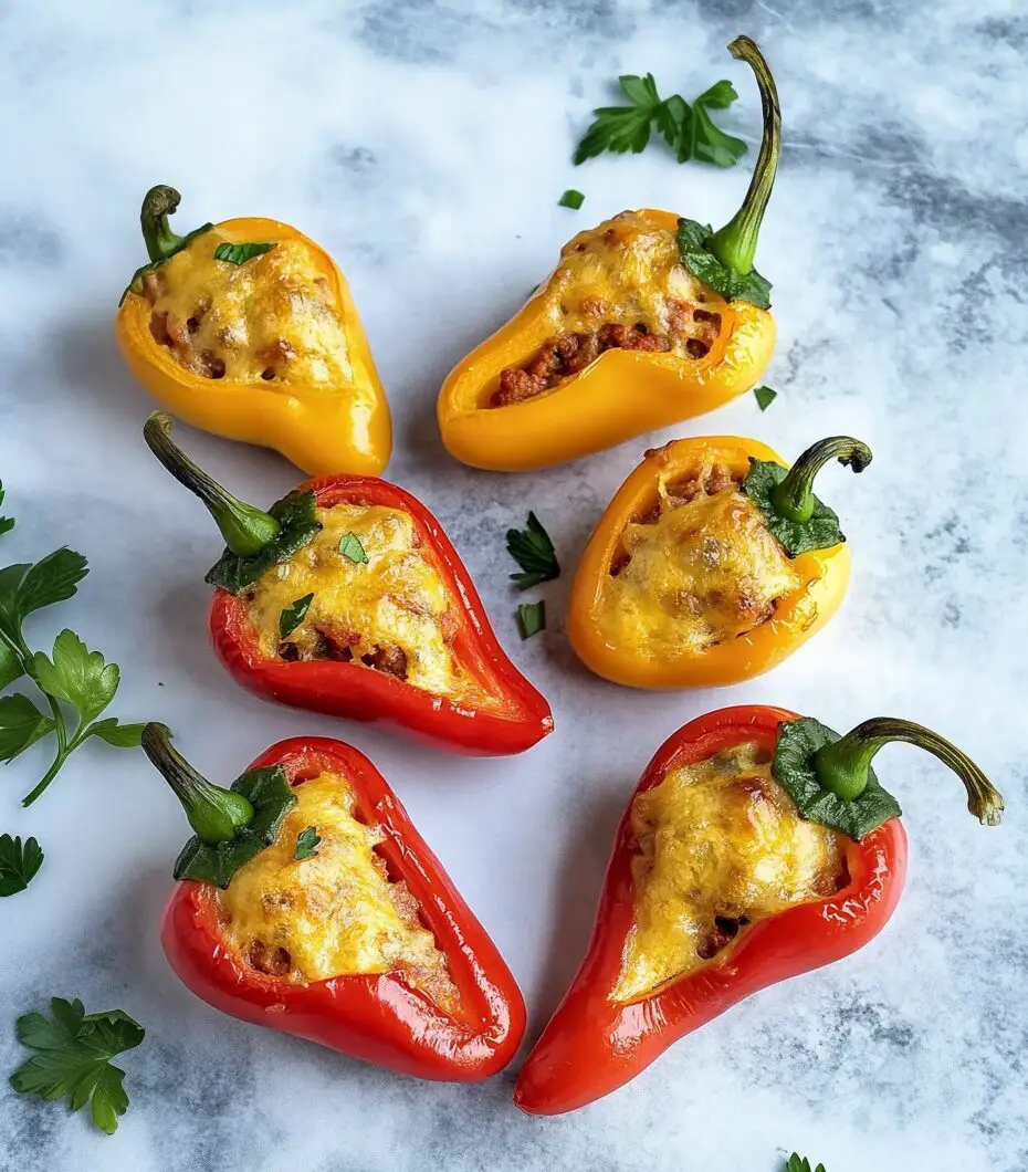 Chorizo Stuffed Mini Peppers