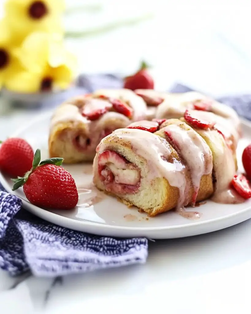 Easy Strawberry Cinnamon Rolls