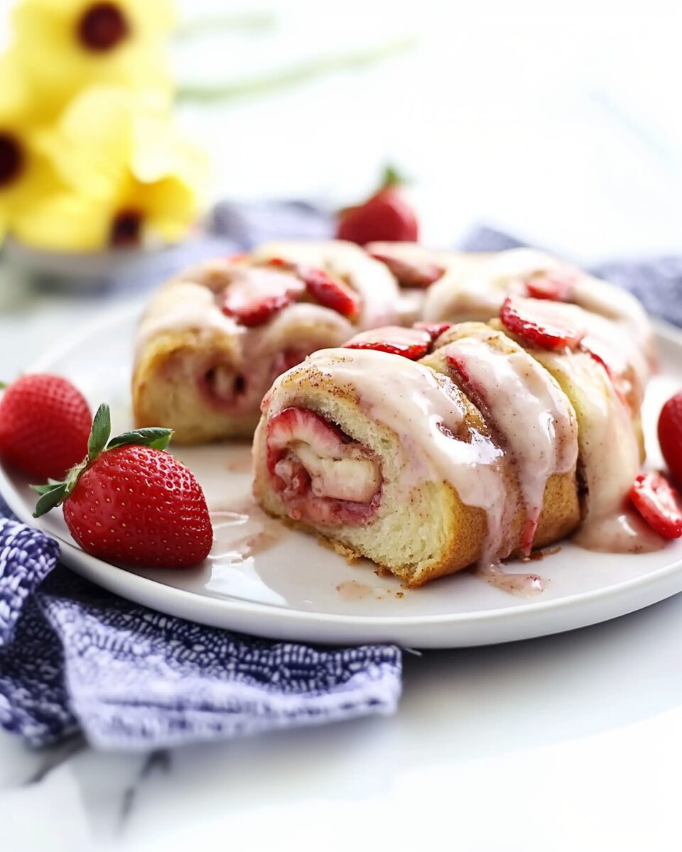Easy Strawberry Cinnamon Rolls