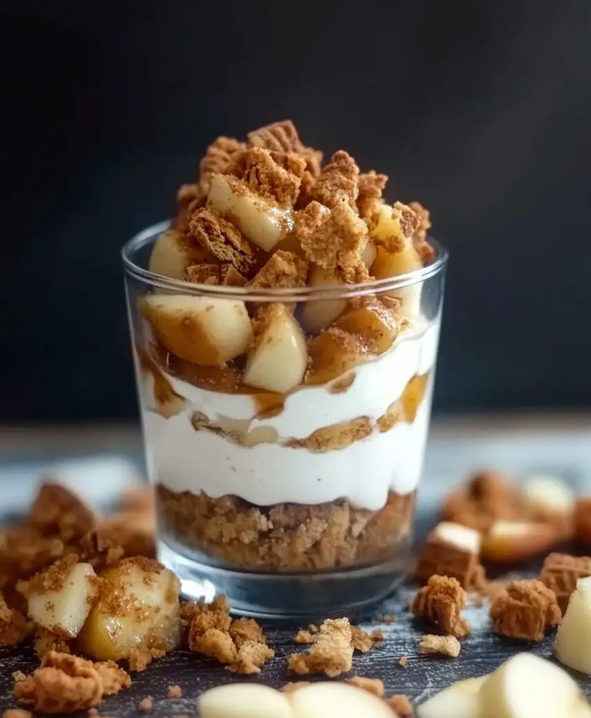 Gingersnaps and Sautéed Apples Parfait