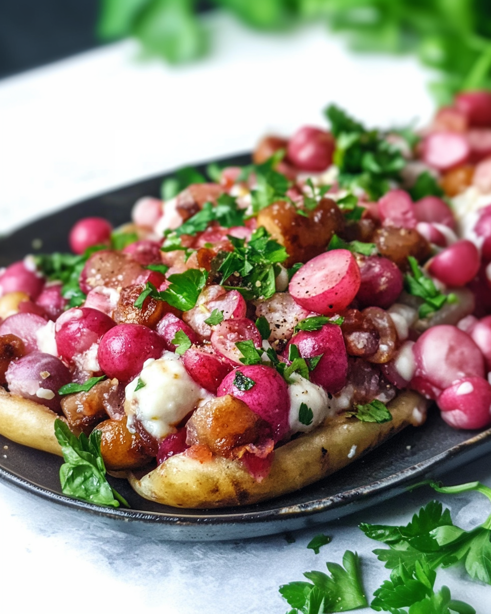 Loaded Roasted Radishes