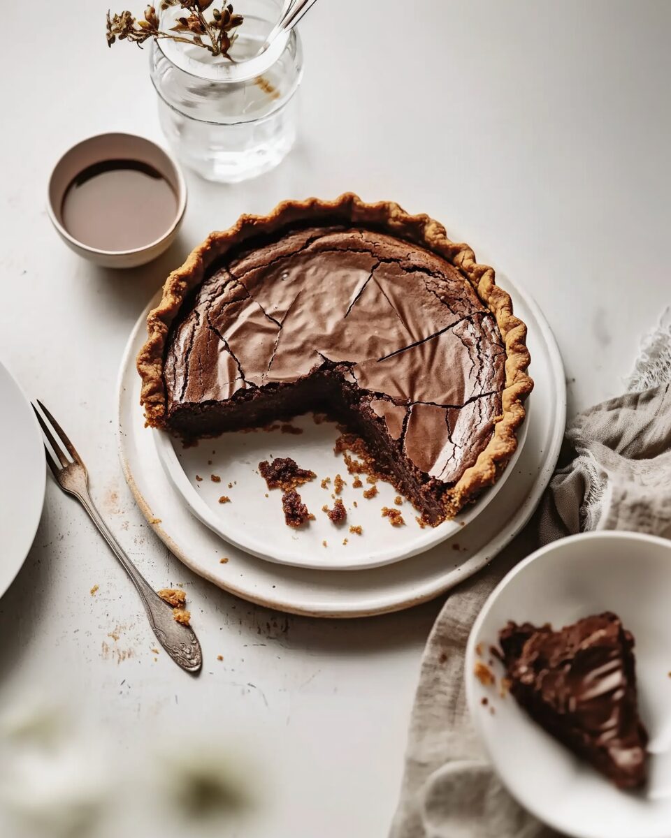 Molten Brownie Pie