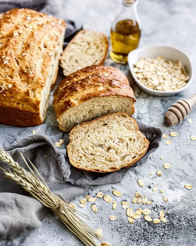 No-Knead Honey Oat Bread