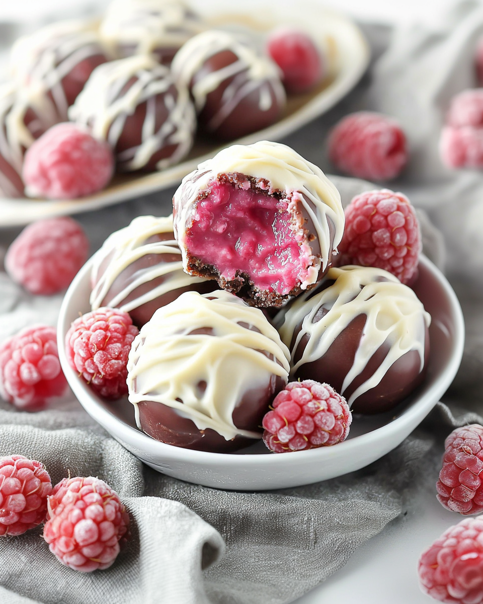 Raspberry Cheesecake Truffles