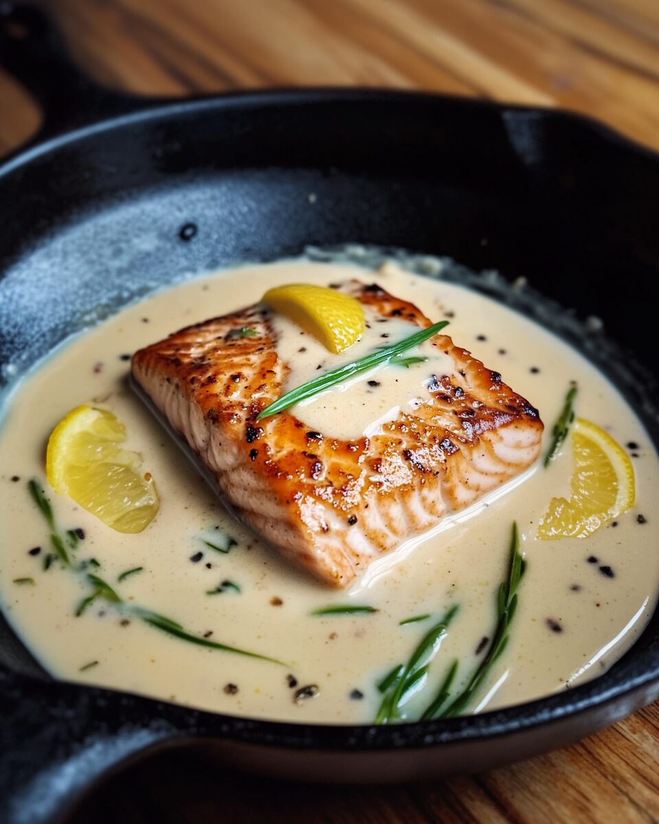 Salmon with Lemon Cream Sauce