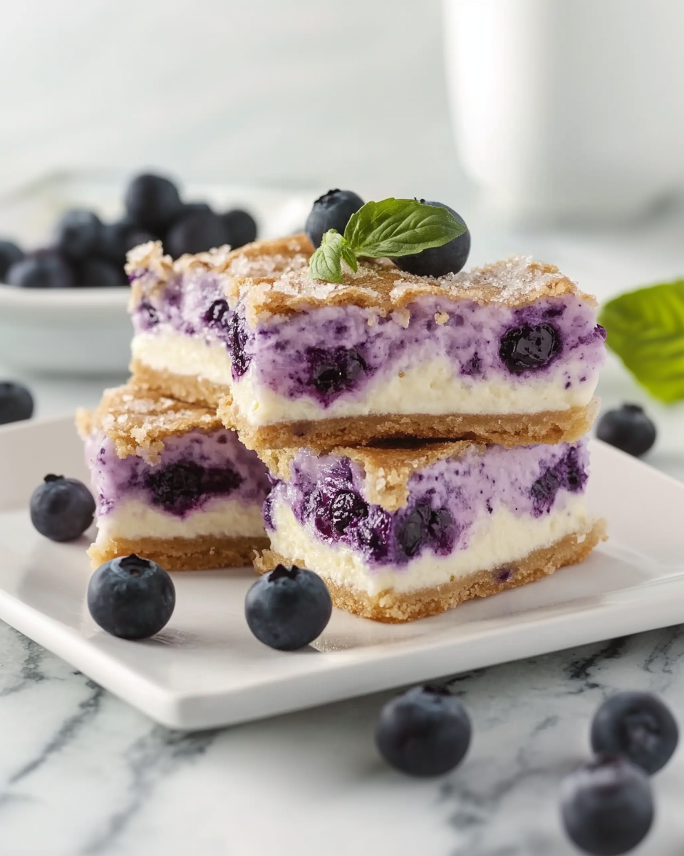 Sopapilla Blueberry Cheesecake Bars