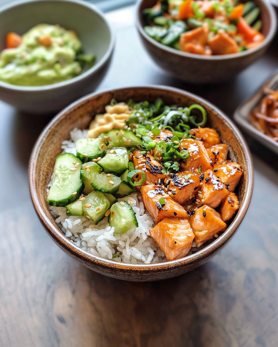 Easy Spicy Salmon Bowls
