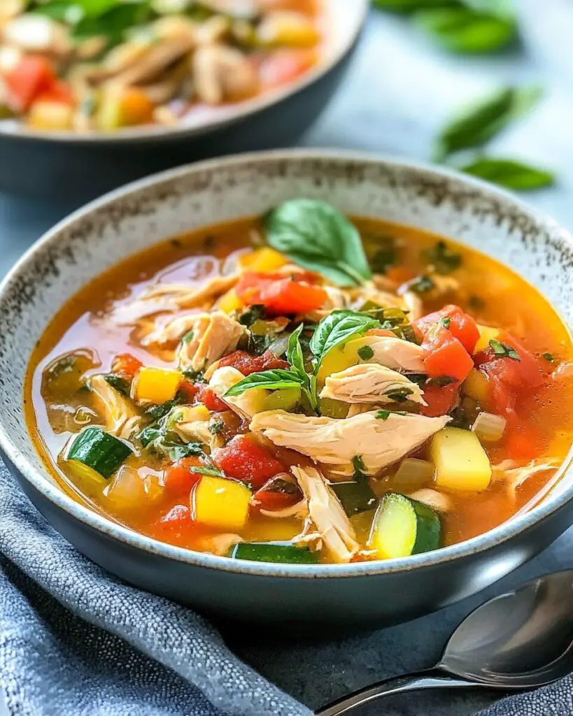Summer Chicken Vegetable Soup