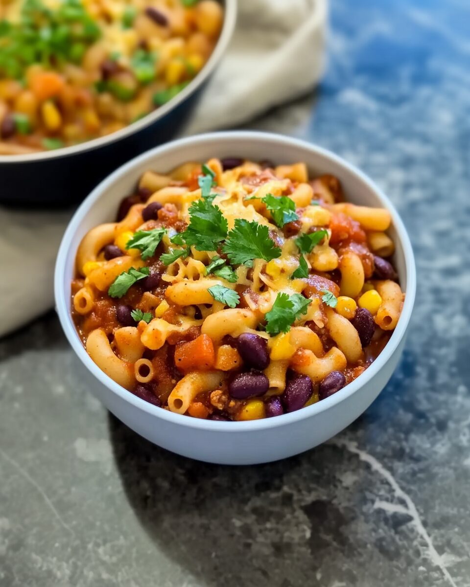 One-Pot Vegetarian Chili Mac