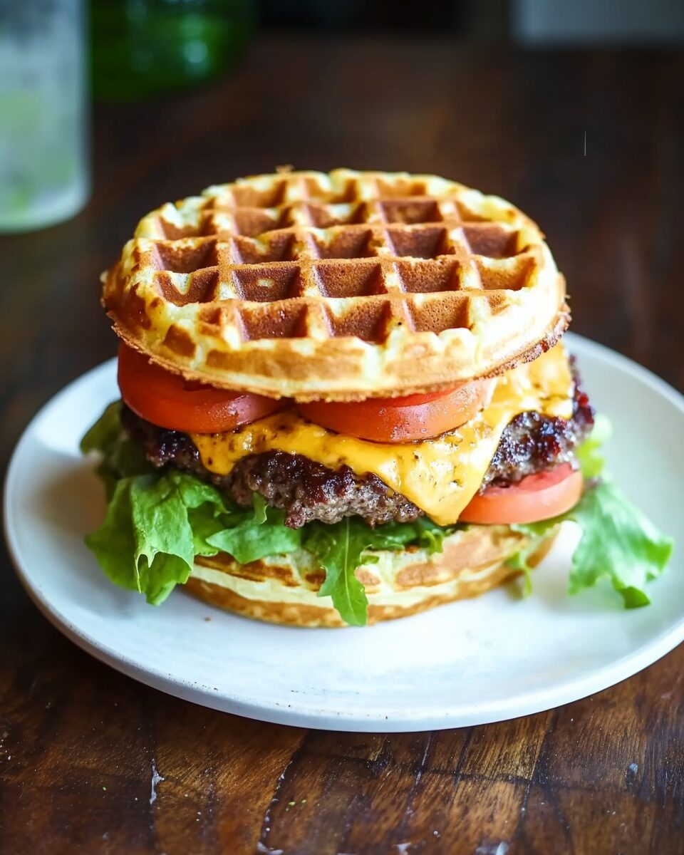 Waffle Cheeseburger
