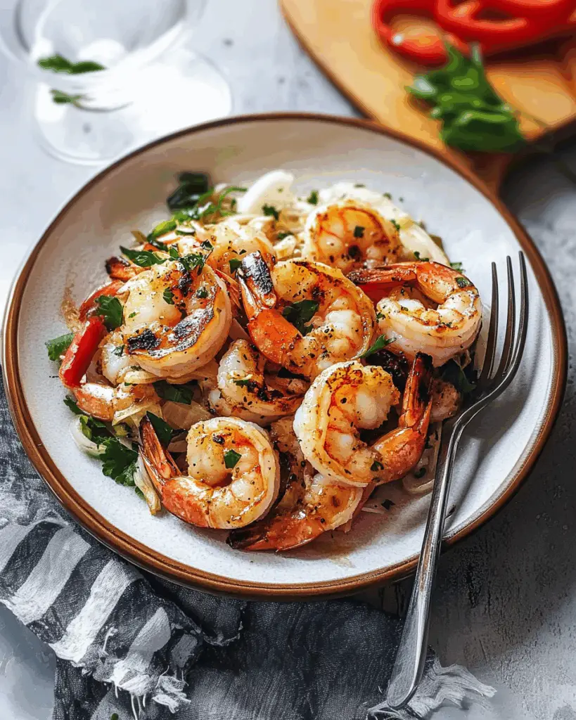 Grilled Shrimp and Shallots