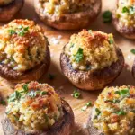 Cheesy Stuffed Mushrooms: Irresistible Party Bites You’ll Love 6 Stuffed Mushrooms