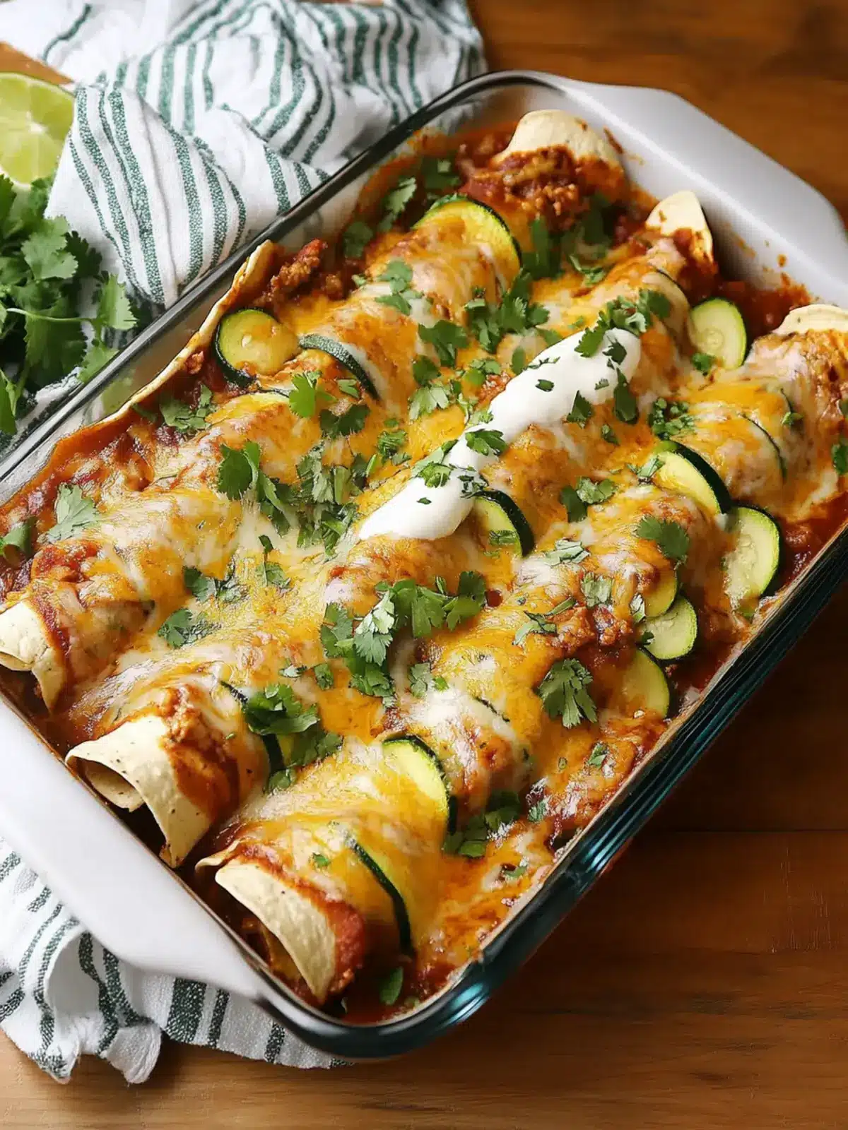 Beef Zucchini Enchiladas