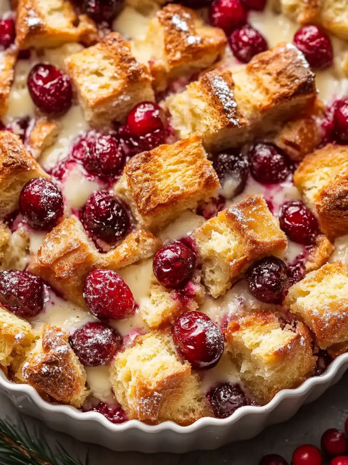 Cranberry Bread Pudding