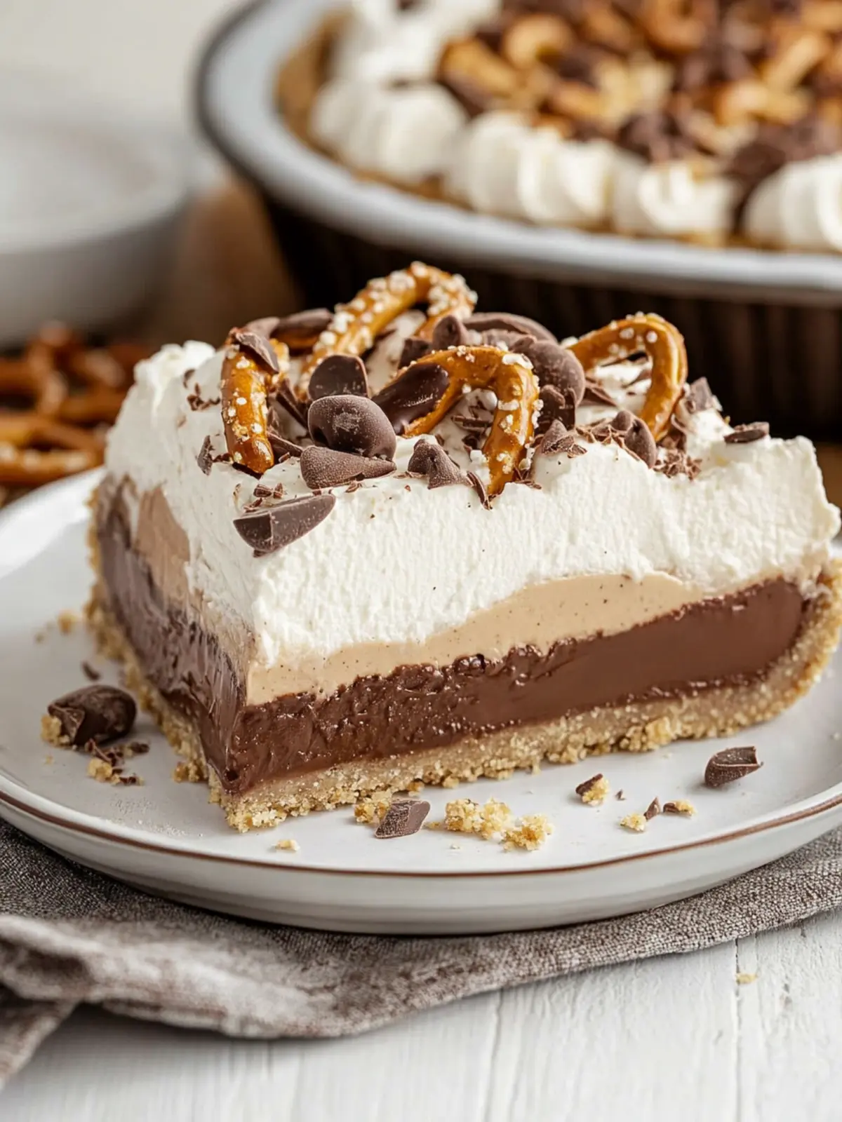 Irresistible No-Bake Peanut Butter Chocolate Pretzel Pie Delight 2 No-Bake Peanut Butter Chocolate Pretzel Pie