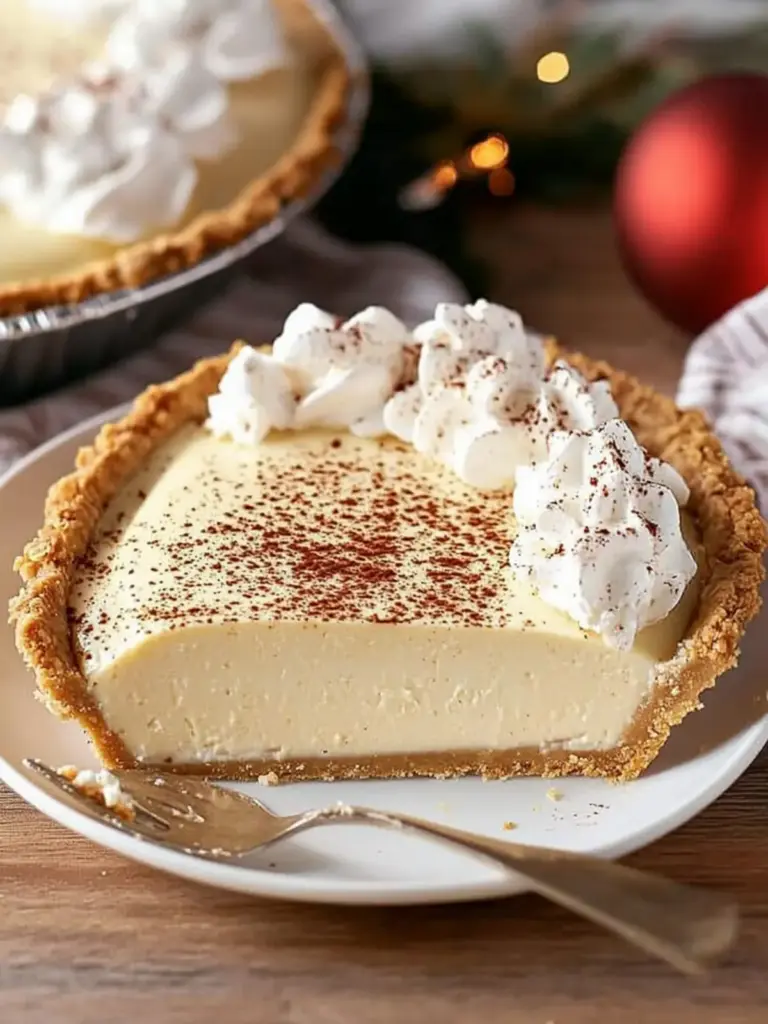 No-Bake Eggnog Pie