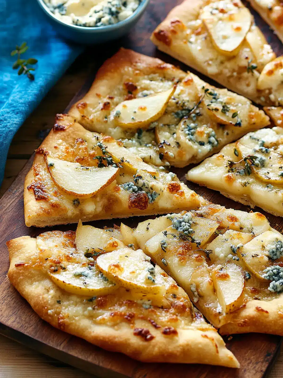 Blue Cheese and Pear Flatbread