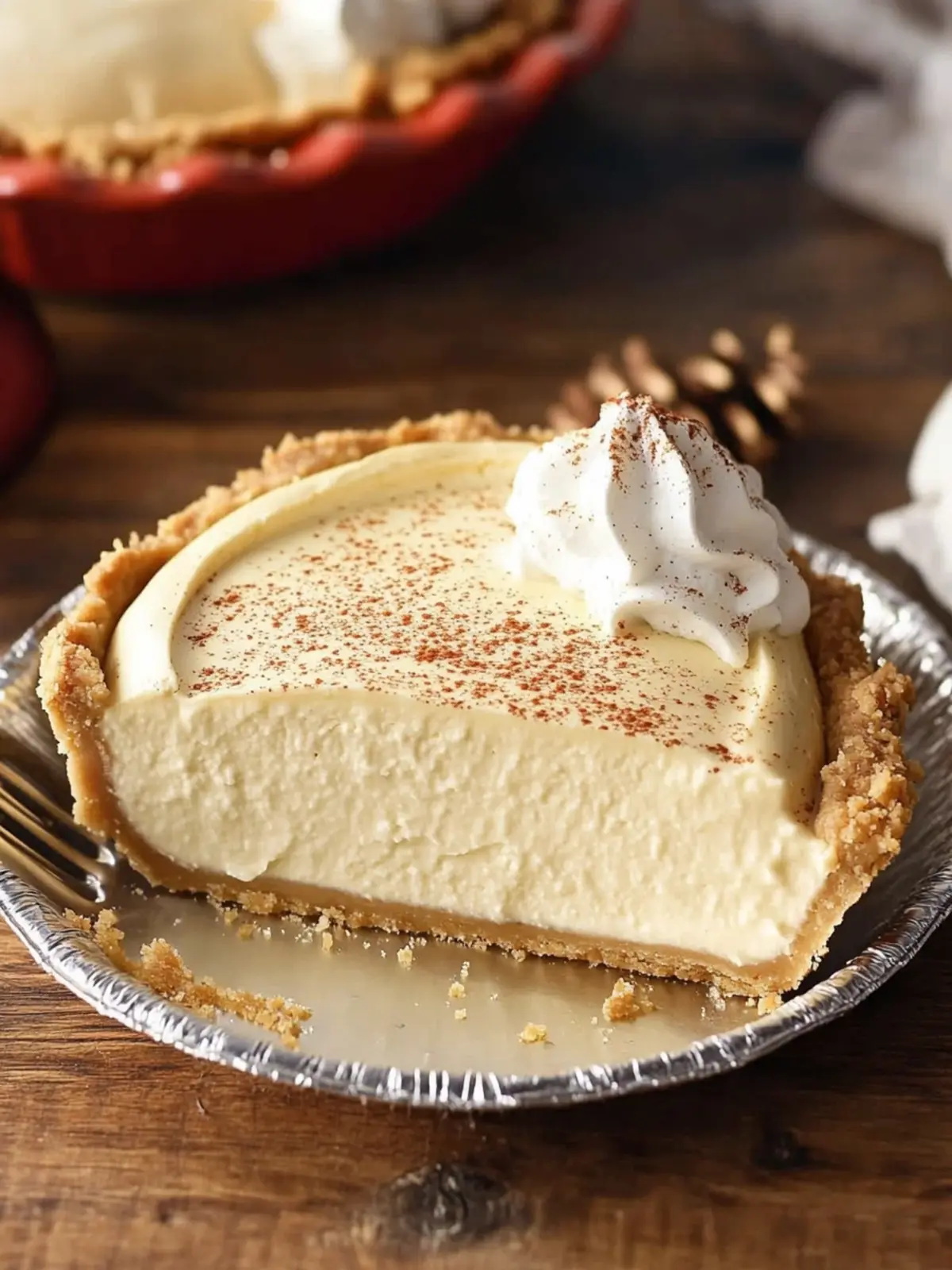 Decadent No-Bake Eggnog Pie: Creamy Holiday Bliss 3 No-Bake Eggnog Pie