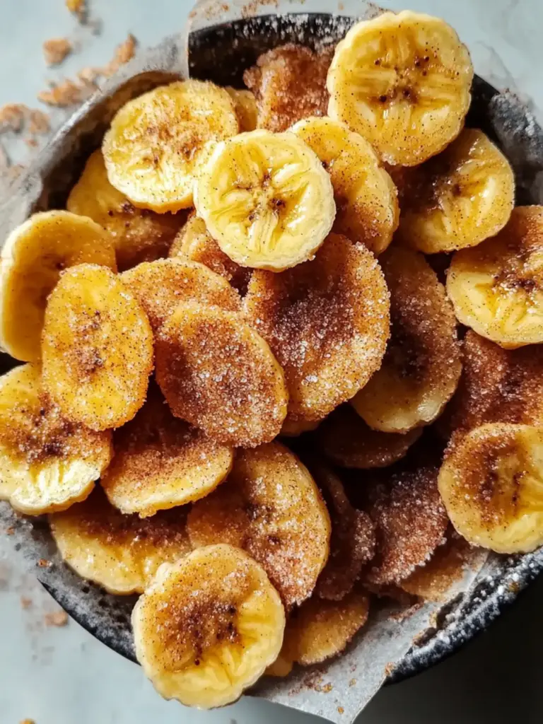Baked Cinnamon-Sugar Banana Chips