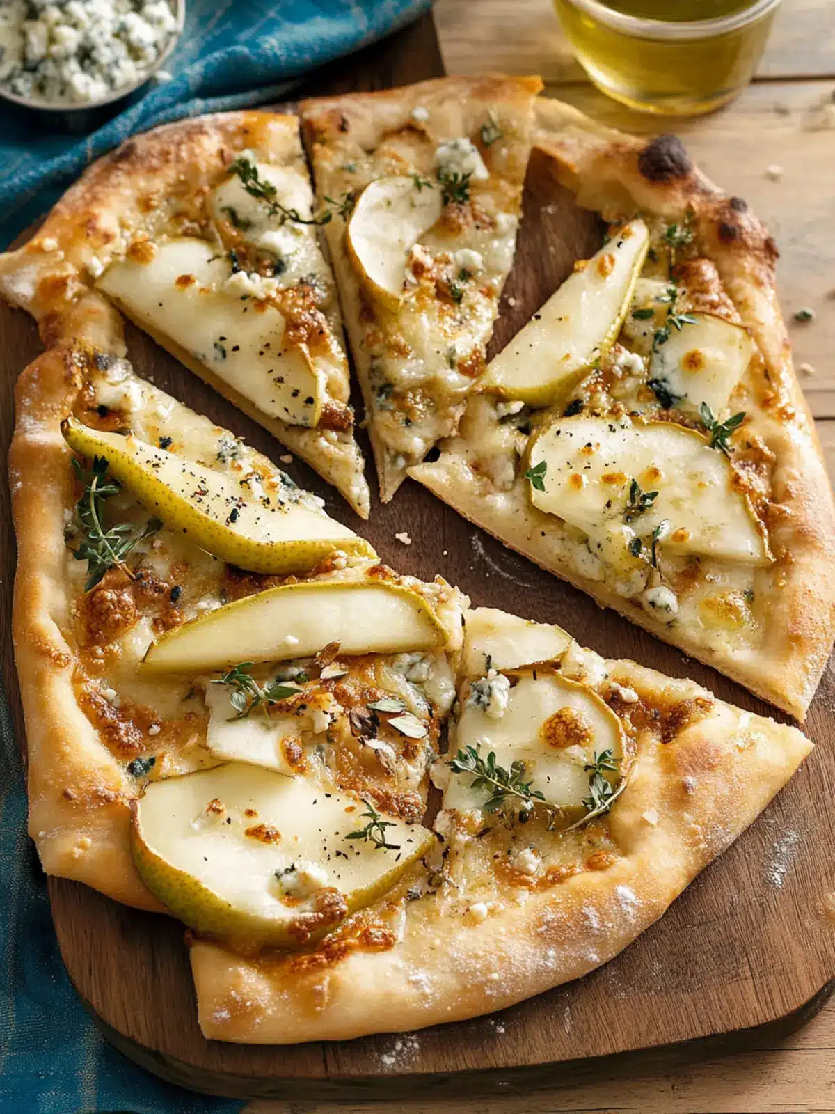 Blue Cheese and Pear Flatbread