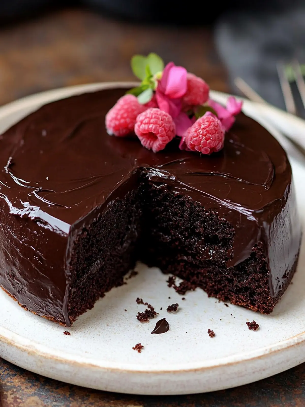 Rich Chocolate Ganache Cake
