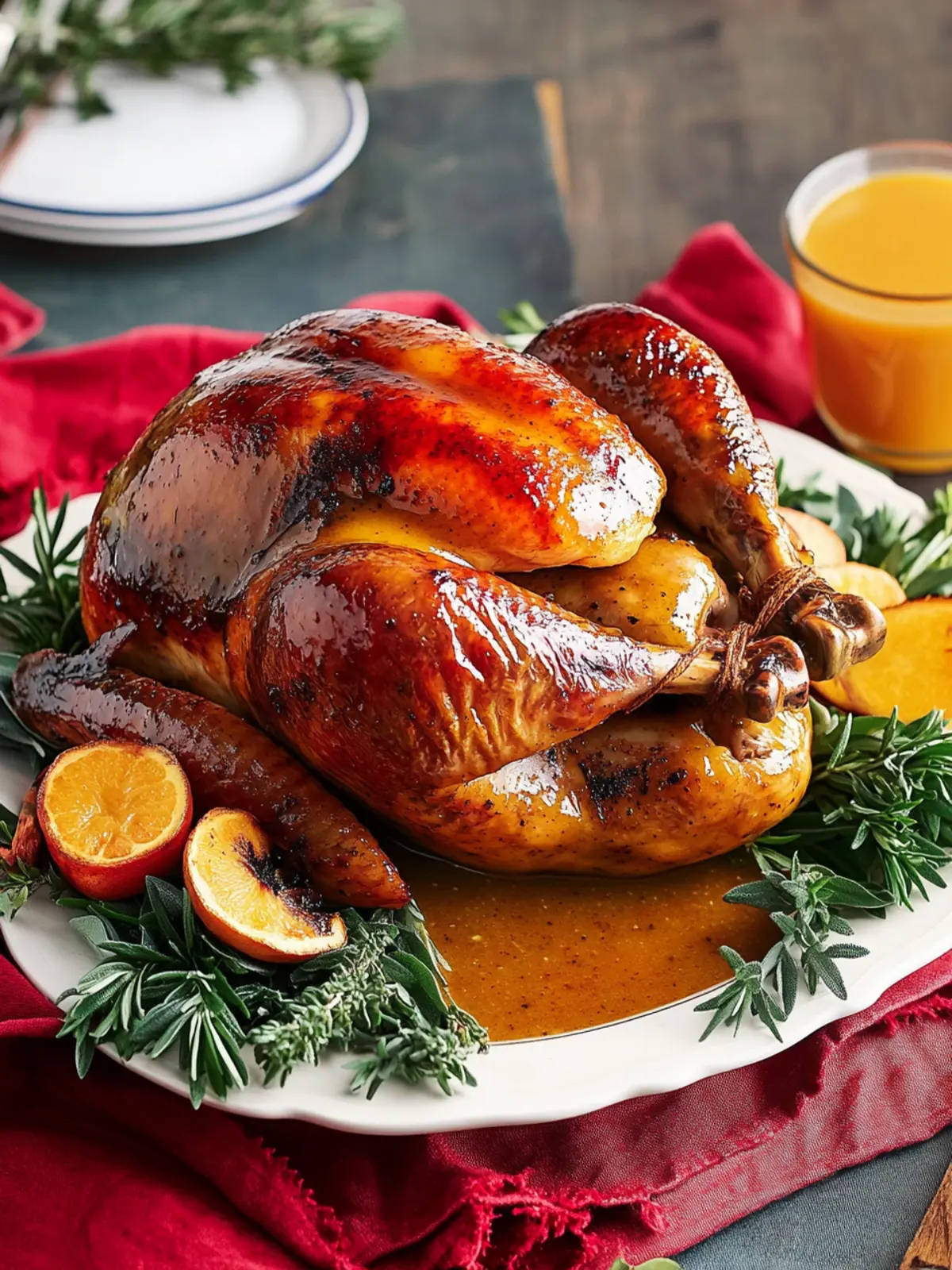 Honey-Chipotle Glazed Turkey with Gravy