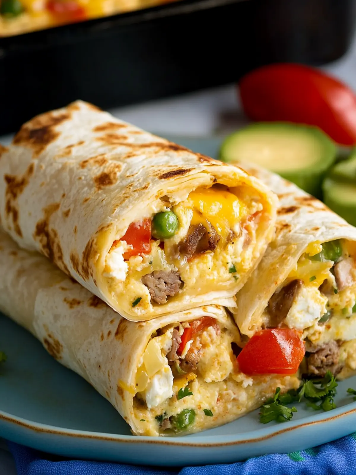 Breakfast Casserole Burritos