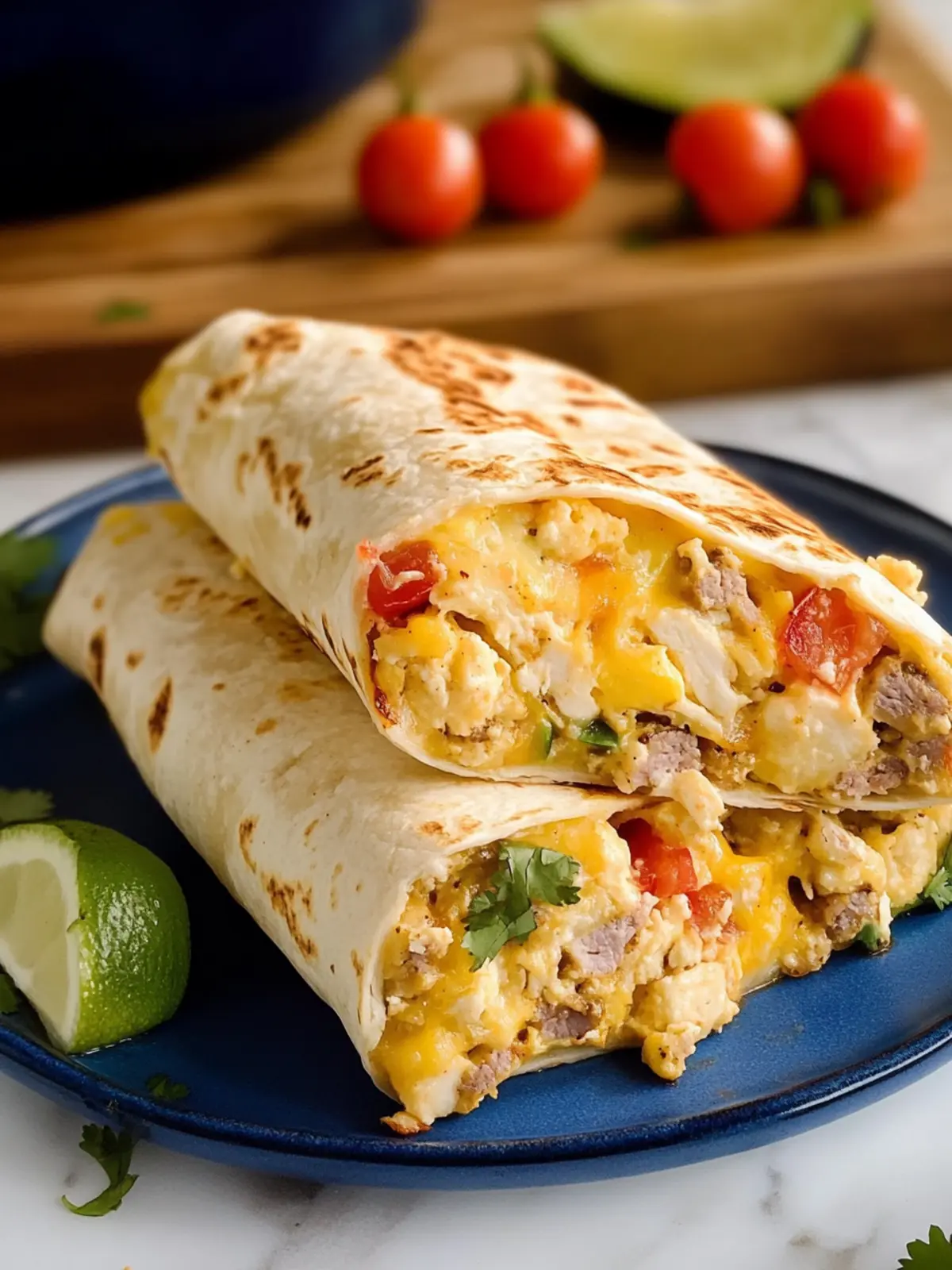 Breakfast Casserole Burritos
