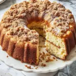 Decadent Sour Cream Coffee Cake with Crunchy Nut Topping 5 Sour Cream Coffee Cake