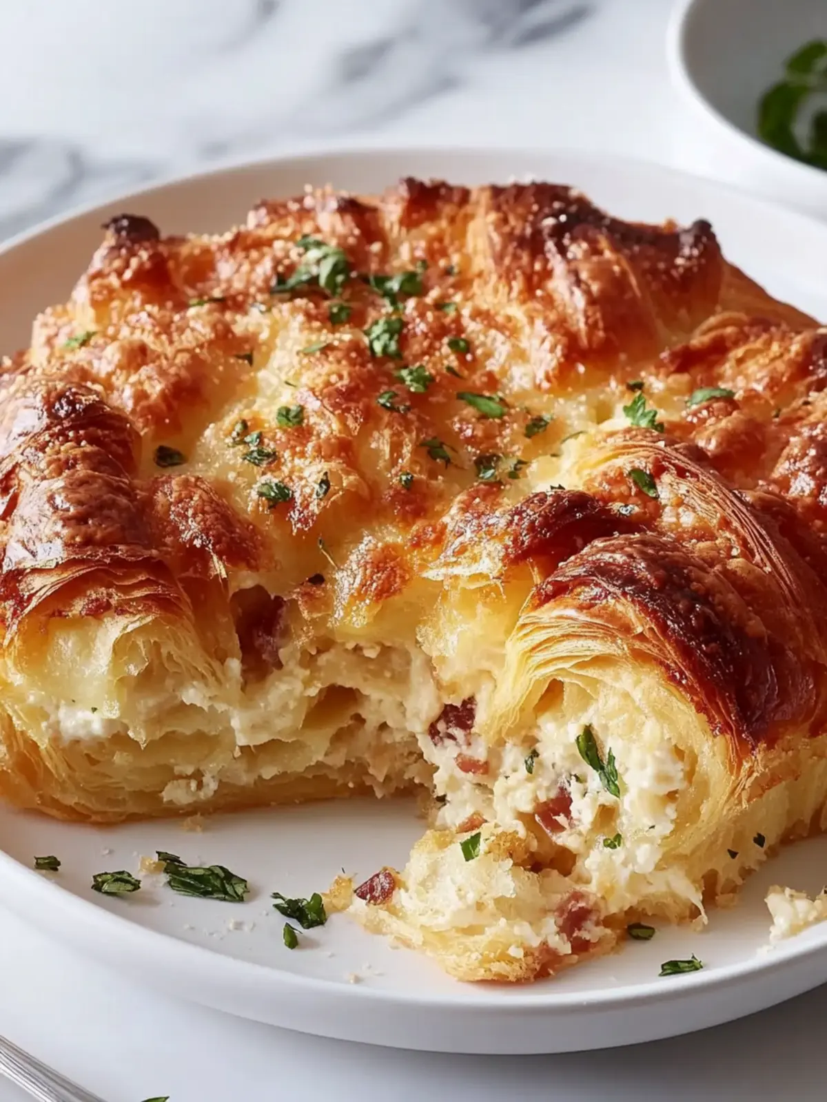 Cheesy Croissant Casserole for Effortless Brunch Bliss 5 Cheesy Croissant Casserole