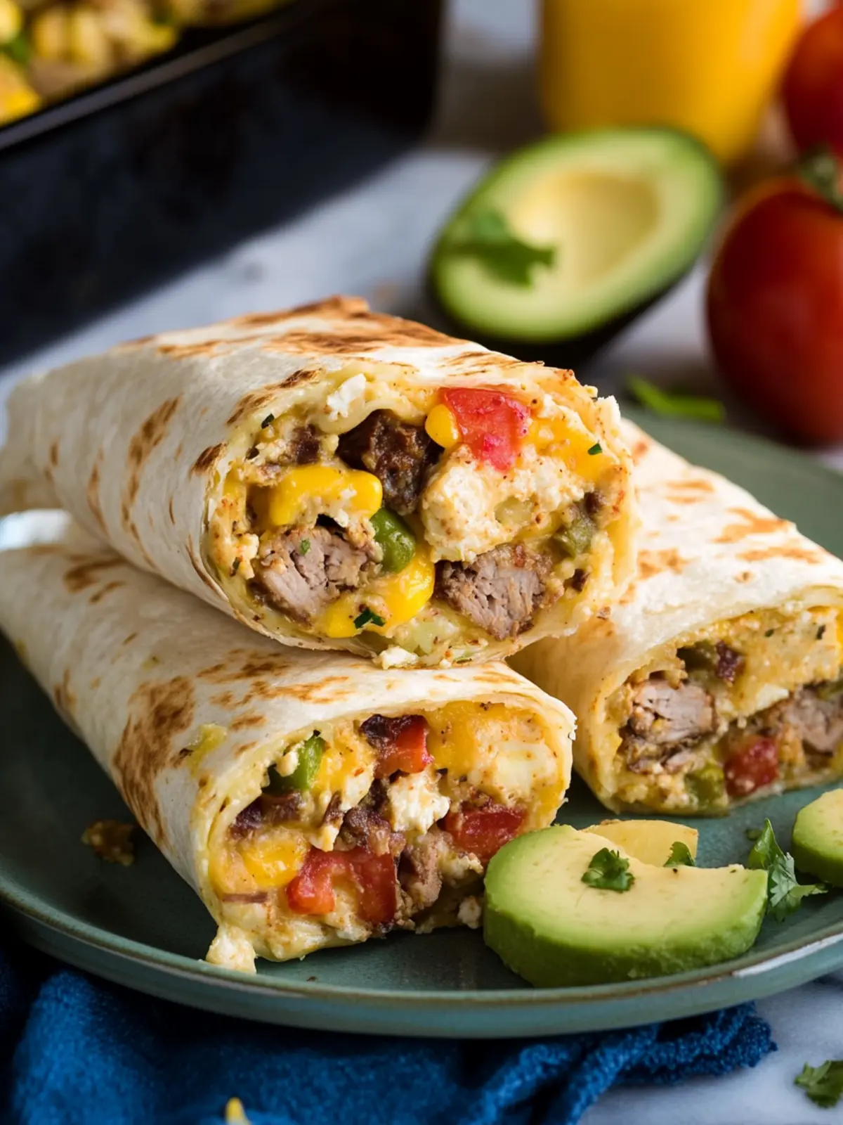 Breakfast Casserole Burritos