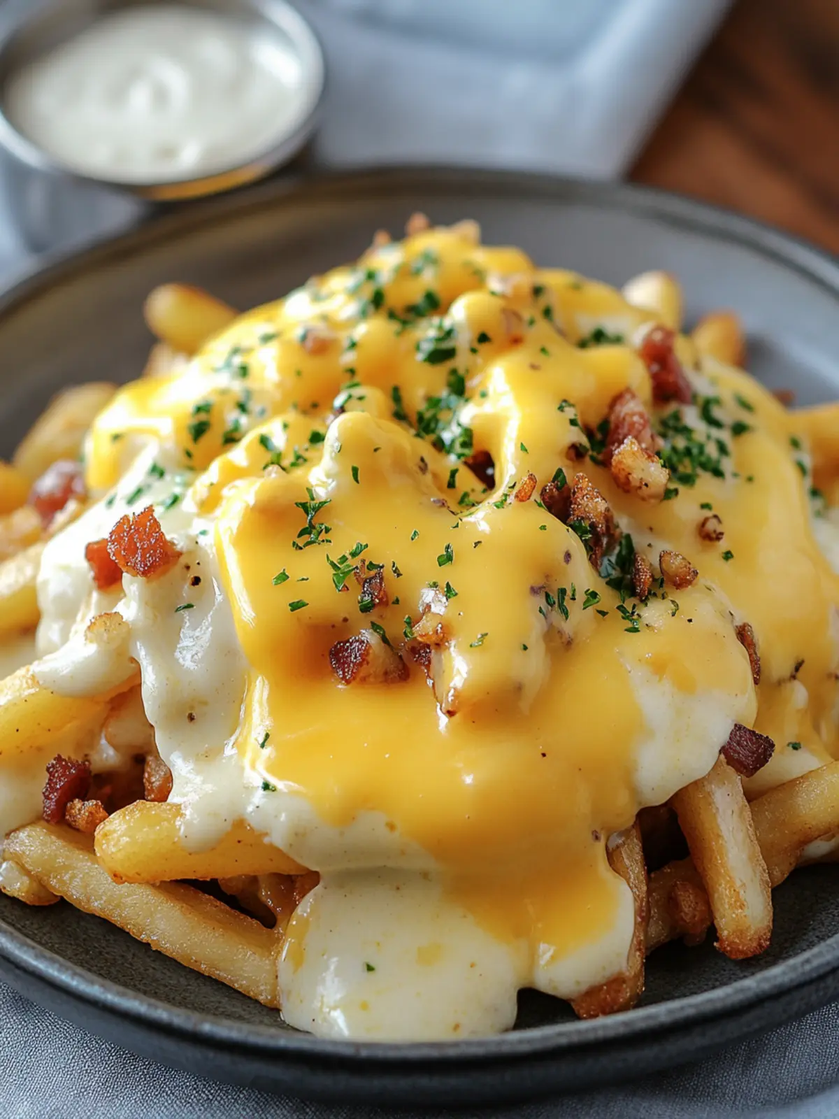 Breakfast Poutine with Hollandaise Sauce