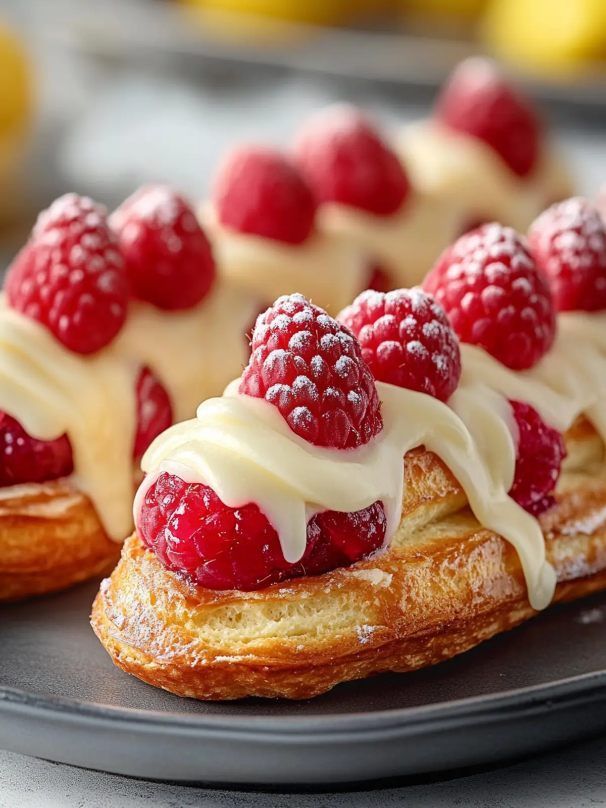 Zesty Lemon Raspberry Eclairs That Will Brighten Your Day 3 Lemon Raspberry Eclairs