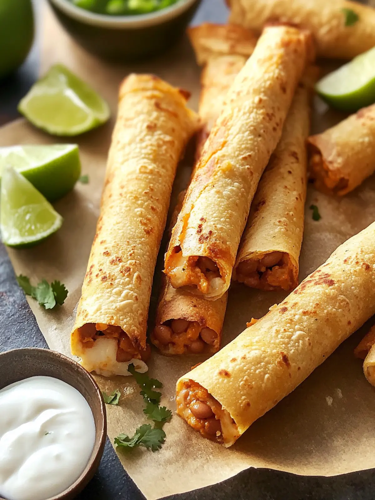 Crispy Bean & Cheese Taquitos You’ll Crave Every Time 5 Bean & Cheese Taquitos