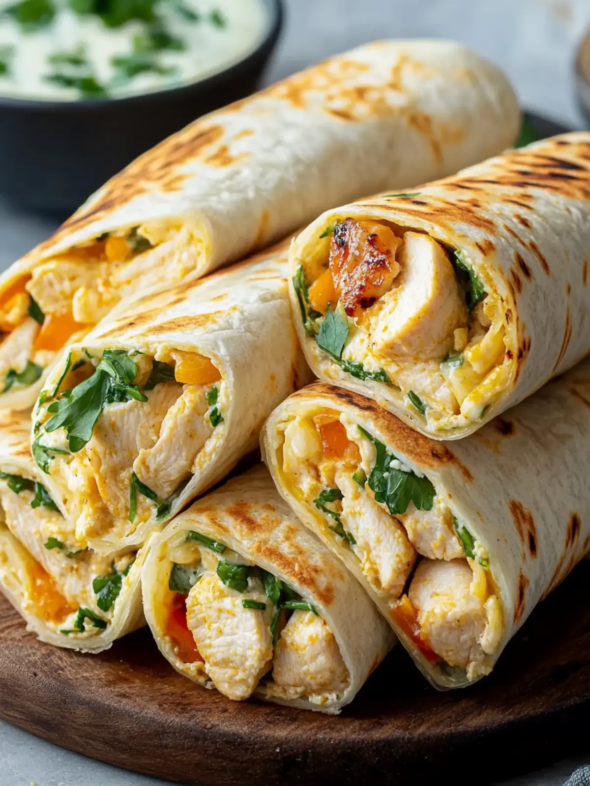 Cheesy Garlic Chicken Wraps You'll Crave After One Bite 4 Cheesy Garlic Chicken Wraps