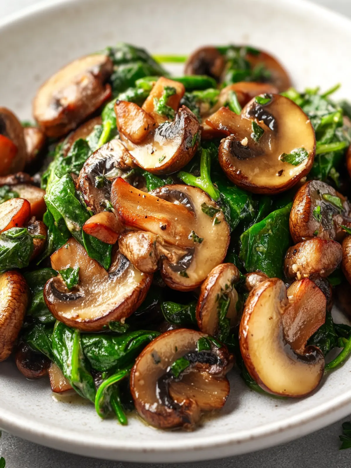 Flavor-Packed Sautéed Mushrooms with Spinach in 15 Minutes 2 Sautéed Mushrooms with Spinach