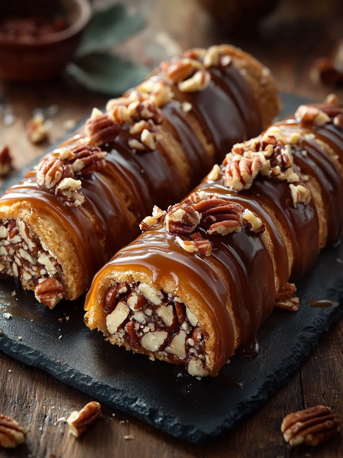 Decadent Caramel Pecan Logs: Your Festive Homemade Delight 4 Caramel Pecan Logs