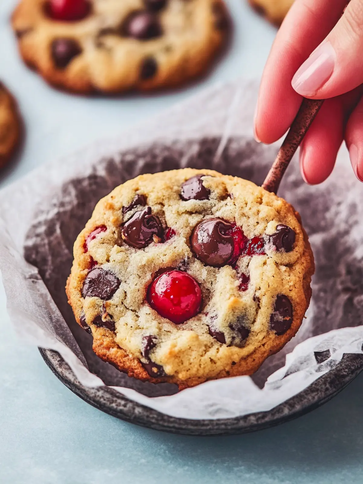 Cherry Chocolate Chip Cookies with a Fruity Twist Await You 3 Cherry Chocolate Chip Cookies