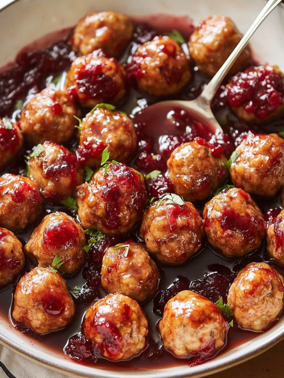 Cranberry-Glazed Turkey Meatballs for a Cozy Family Feast 4 Cranberry-Glazed Turkey Meatballs