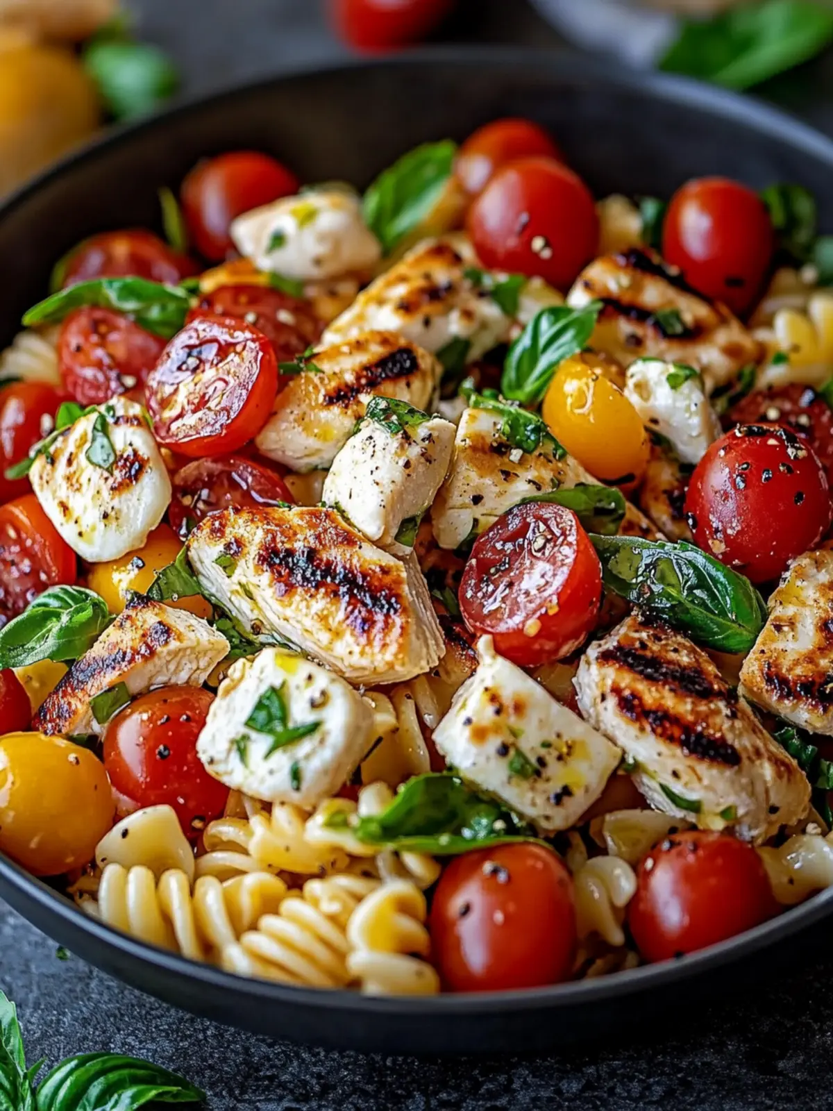 Delicious Chicken Caprese Pasta Salad in Just 25 Minutes 5 Chicken Caprese Pasta Salad